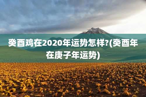 癸酉鸡在2020年运势怎样?(癸酉年在庚子年运势)