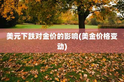 美元下跌对金价的影响(美金价格变动)