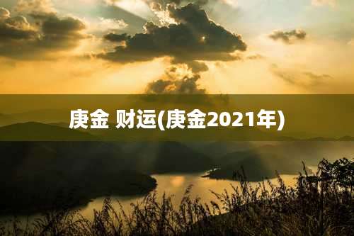 庚金 财运(庚金2021年)