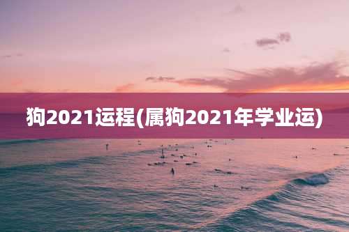 狗2021运程(属狗2021年学业运)