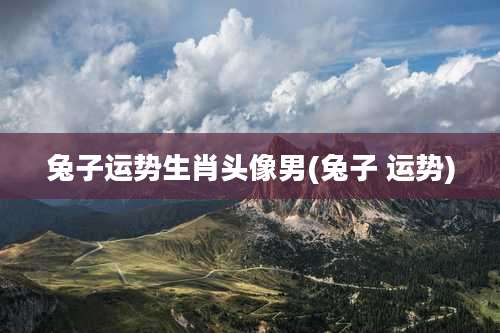 兔子运势生肖头像男(兔子 运势)