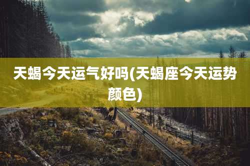 天蝎今天运气好吗(天蝎座今天运势颜色)