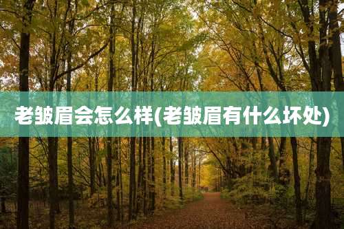 老皱眉会怎么样(老皱眉有什么坏处)