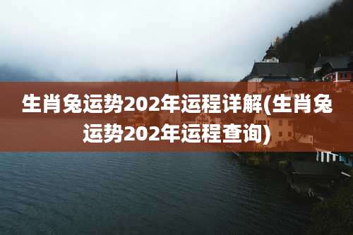 生肖兔运势202年运程详解(生肖兔运势202年运程查询)