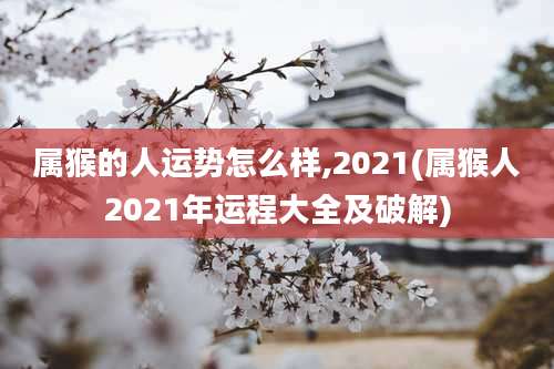 属猴的人运势怎么样,2021(属猴人2021年运程大全及破解)