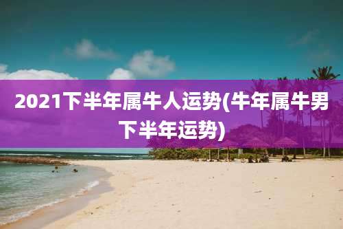 2021下半年属牛人运势(牛年属牛男下半年运势)