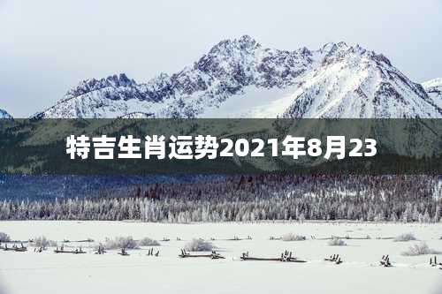 特吉生肖运势2021年8月23