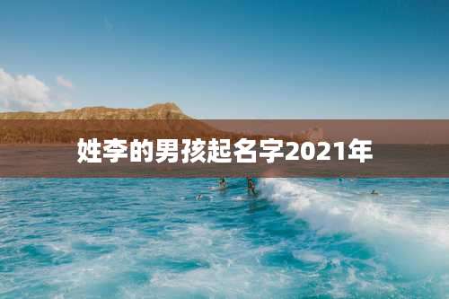 姓李的男孩起名字2021年
