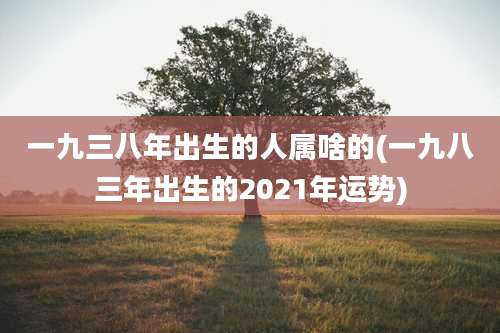 一九三八年出生的人属啥的(一九八三年出生的2021年运势)