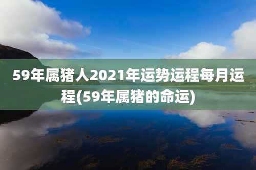 59年属猪人2021年运势运程每月运程(59年属猪的命运)