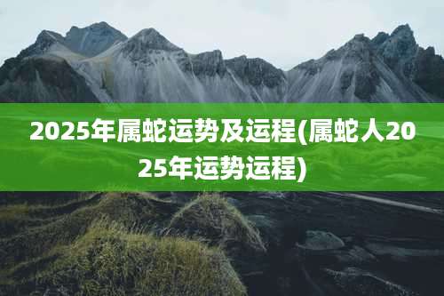2025年属蛇运势及运程(属蛇人2025年运势运程)