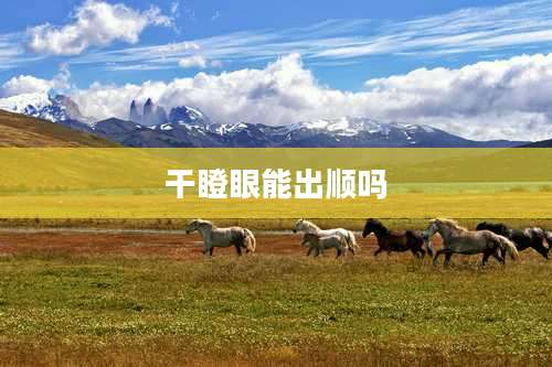 干瞪眼能出顺吗