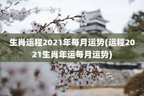 生肖运程2021年每月运势(运程2021生肖年运每月运势)