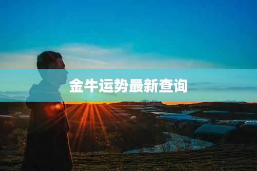 金牛运势最新查询