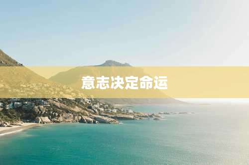 意志决定命运