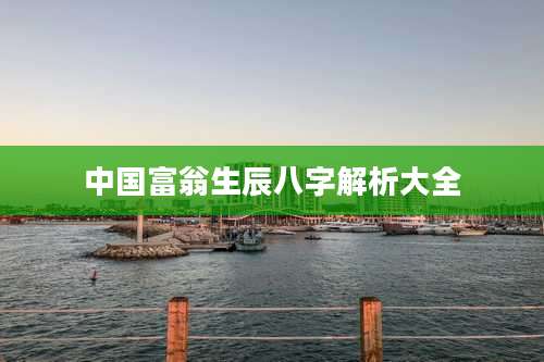 中国富翁生辰八字解析大全