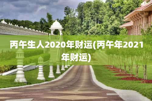 丙午生人2020年财运(丙午年2021年财运)