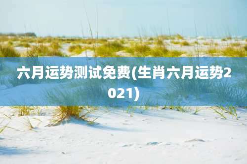 六月运势测试免费(生肖六月运势2021)