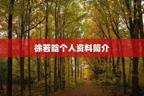 徐若晗个人资料筒介