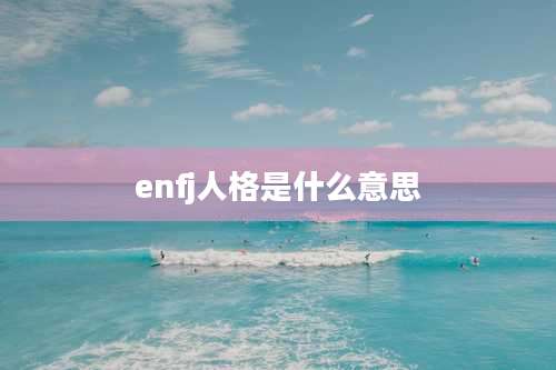 enfj人格是什么意思