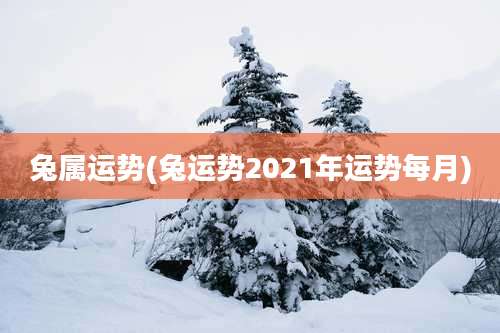 兔属运势(兔运势2021年运势每月)