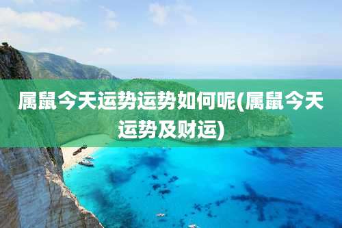 属鼠今天运势运势如何呢(属鼠今天运势及财运)