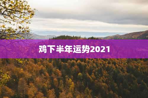 鸡下半年运势2021