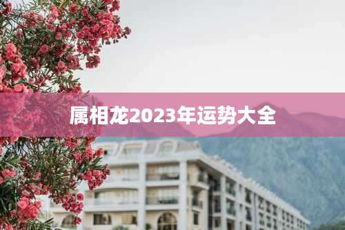属相龙2023年运势大全