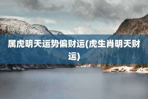 属虎明天运势偏财运(虎生肖明天财运)