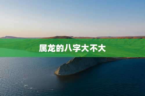 属龙的八字大不大