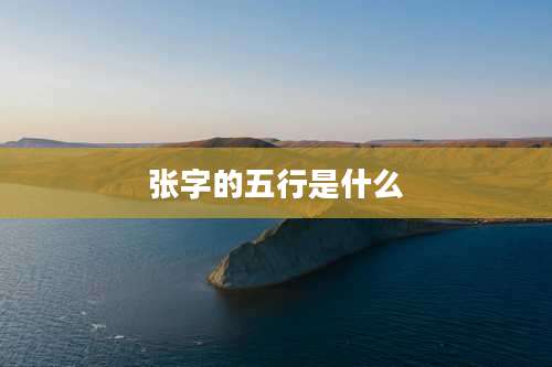 张字的五行是什么