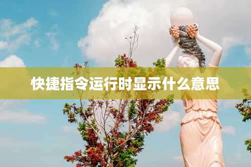 快捷指令运行时显示什么意思
