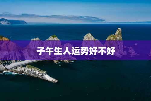 子午生人运势好不好