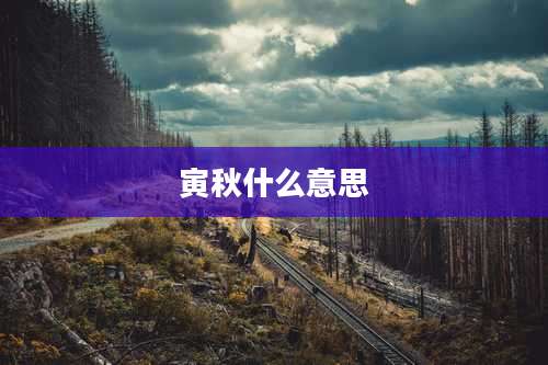 寅秋什么意思