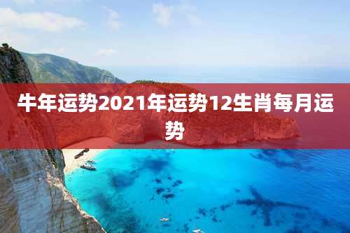 牛年运势2021年运势12生肖每月运势