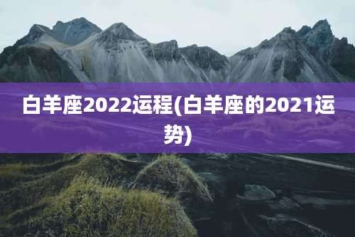 白羊座2022运程(白羊座的2021运势)
