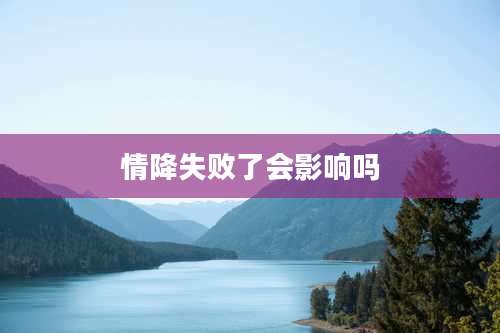 情降失败了会影响吗