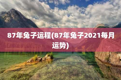 87年兔子运程(87年兔子2021每月运势)