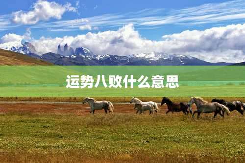 运势八败什么意思
