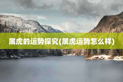 属虎的运势探究(属虎运势怎么样)