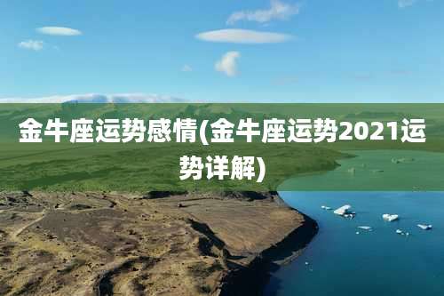 金牛座运势感情(金牛座运势2021运势详解)