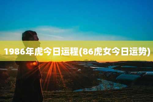 1986年虎今日运程(86虎女今日运势)