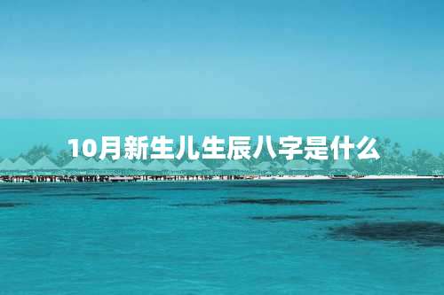10月新生儿生辰八字是什么