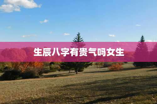 生辰八字有贵气吗女生