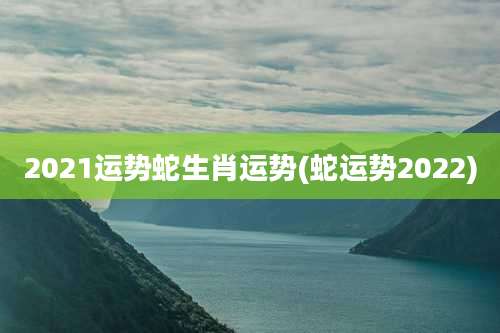 2021运势蛇生肖运势(蛇运势2022)