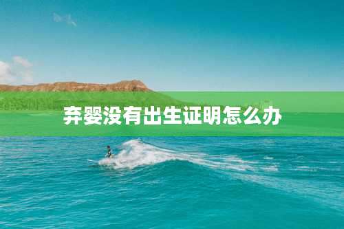 弃婴没有出生证明怎么办