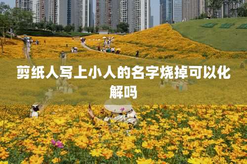 剪纸人写上小人的名字烧掉可以化解吗