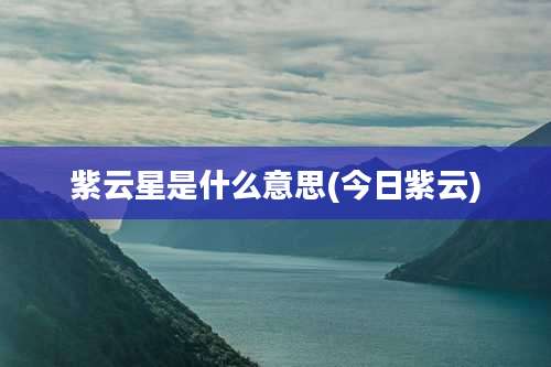 紫云星是什么意思(今日紫云)
