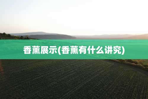 香薰展示(香薰有什么讲究)