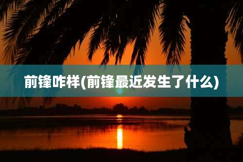 前锋咋样(前锋最近发生了什么)